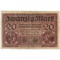 Германия 20 марок 1918 год - F-VF