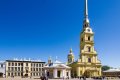 Санкт-Петербург «Петропавловский собор» - Гравированная цветная монета 10 рублей в буклете