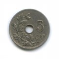 Бельгия 5 сантимов 1920 год BELGIQUE