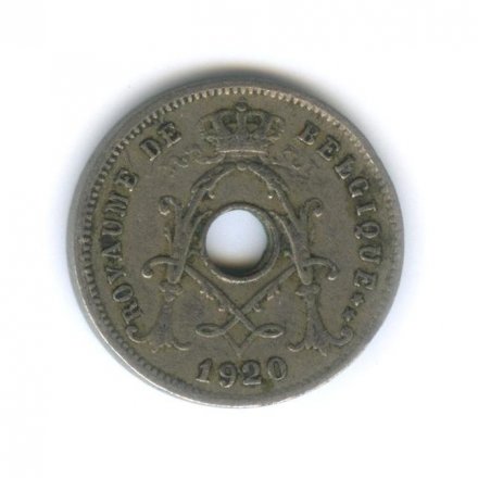 Бельгия 5 сантимов 1920 год BELGIQUE