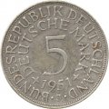 ФРГ 5 марок 1951 - Орёл - J