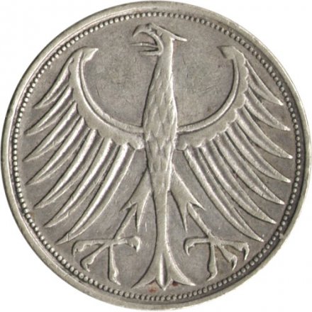 ФРГ 5 марок 1951 - Орёл - J