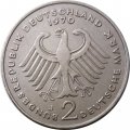 ФРГ 2 марки 1970 год (J) - Конрад Аденауэр, 20 лет Федеративной Республике (1949-1969)