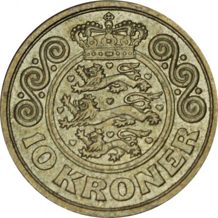 Дания 10 крон 2002 год - Королева Маргрете II