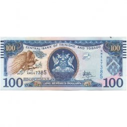Тринидад и Тобаго 100 долларов 2006 (2018) год - Большая райская птица XF