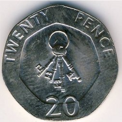 Гибралтар 20 пенсов 2006 год