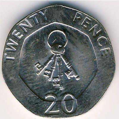Гибралтар 20 пенсов 2006 год