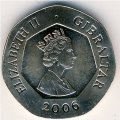 Гибралтар 20 пенсов 2006 год