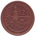 Гибралтар 2 пенса 2001 год - Маяк (AA)