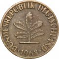 ФРГ 5 пфеннигов 1968 год (G)