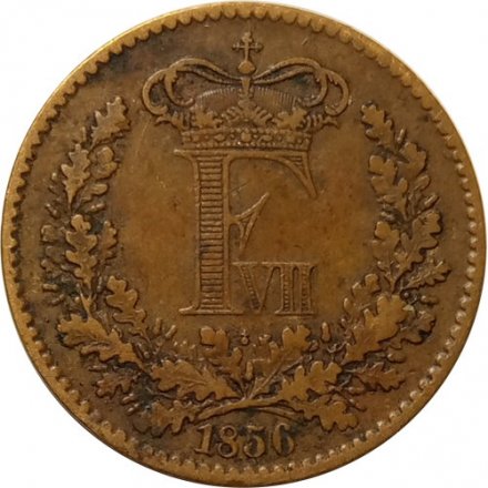 Дания 1 скиллинг ригсмонт 1856 год