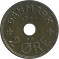 Дания 2 эре 1931 год - Король Кристиан X