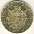 Франция 50 франков 1857 год