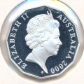 Австралия 50 центов 2000 год - Королевский визит