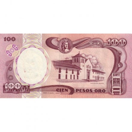 Колумбия 100 песо 1991 год - Портрет Антонио Нариньо UNC