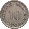 Германия 10 пфеннигов 1912 год (F)