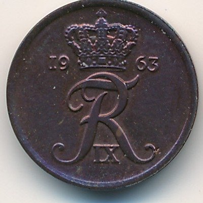 Дания 1 эре 1963 год