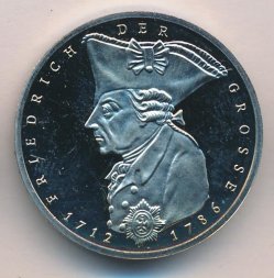 ФРГ 5 марок 1986 год - 200 лет со дня смерти Фридриха II Великого (Proof)