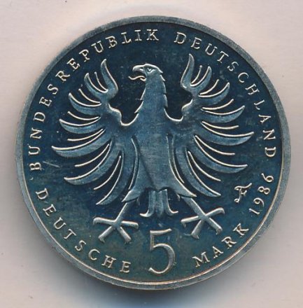 ФРГ 5 марок 1986 год - 200 лет со дня смерти Фридриха II Великого (Proof)