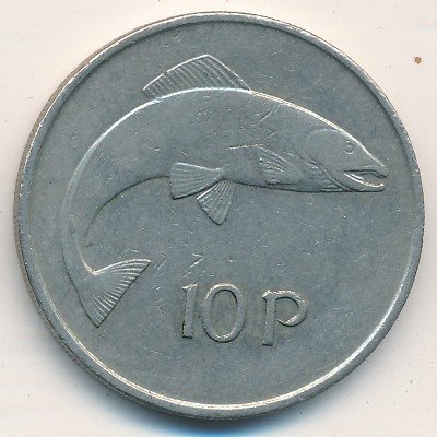 Ирландия 10 пенсов 1974 год