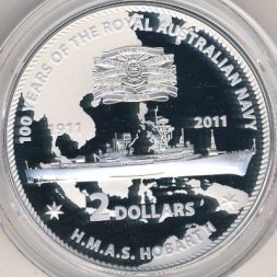 Австралия 2 доллара 2011 год - 100-летие Королевского военно-морского флота Австралии