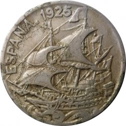 Испания 25 сентимо 1925 год