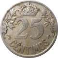 Испания 25 сентимо 1925 год