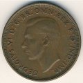 Австралия 1/2 пенни 1946 год - Король Георг VI. Кенгуру