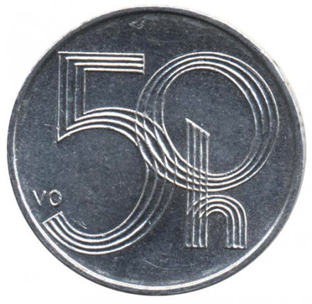Чехия 50 геллеров 2001 год