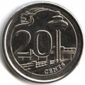 Сингапур 20 центов 2014 год Аэропорт