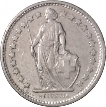 Швейцария 1/2 франка 1974 год