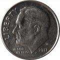 США 1 дайм (10 центов) 2017 год - Франклин Рузвельт (D)