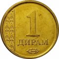 Таджикистан 1 дирам 2011 год - Герб