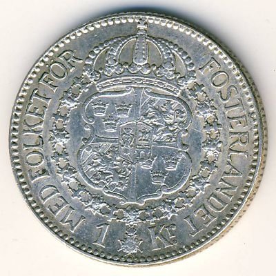 Швеция 1 крона 1918 год