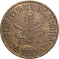 ФРГ 5 пфеннигов 1981 год - G