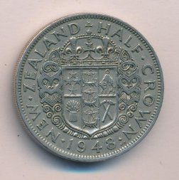 Новая Зеландия 1/2 кроны 1948 год - Георг VI