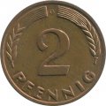 ФРГ 2 пфеннига 1970 год (G)