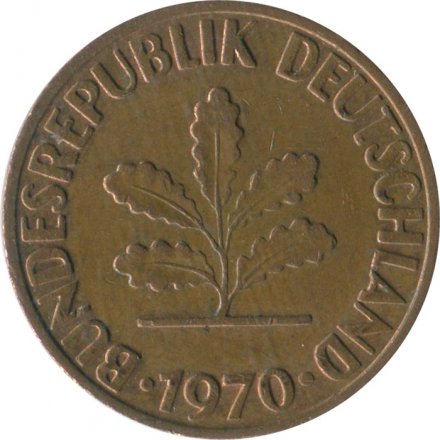 ФРГ 2 пфеннига 1970 год (G)