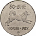 Норвегия 50 эре 1972 год 