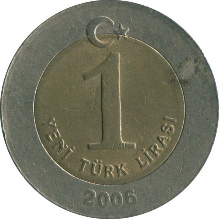 Турция 1 новая лира 2006 год