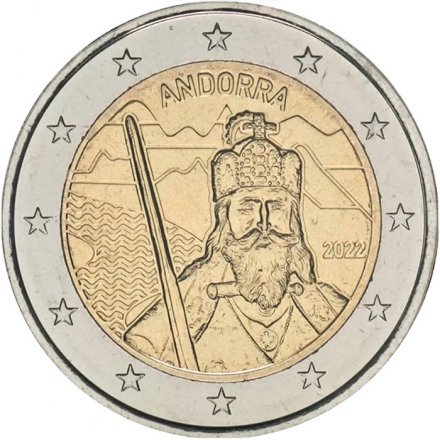 Андорра 2 евро 2022 год - Легенда Карла Великого