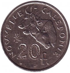 Новая Каледония 20 франков 1972 год