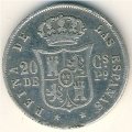 Филиппины 20 сентимо 1868 год