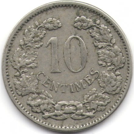 Люксембург 10 сантимов 1901 год - Герцог Адольф Нассау-Люксембургский