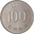 Южная Корея 100 вон 2008 год