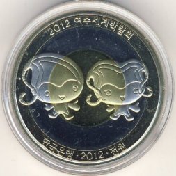 Южная Корея 1000 вон 2012 год