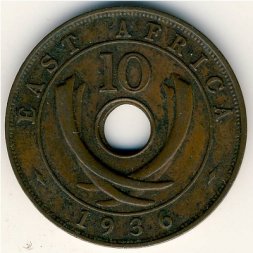 Восточная Африка 10 центов 1936 год (H)