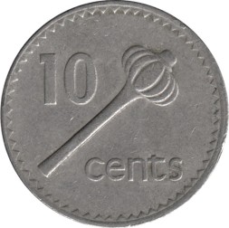 Монета Фиджи 10 центов 1982 год