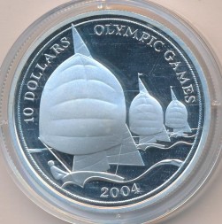 Монета Фиджи 10 долларов 2003 год - Олимпийские игры