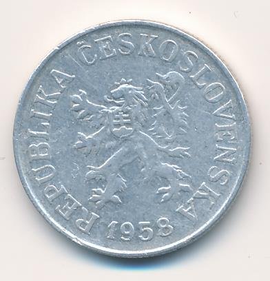 Чехословакия 10 геллеров 1958 год
